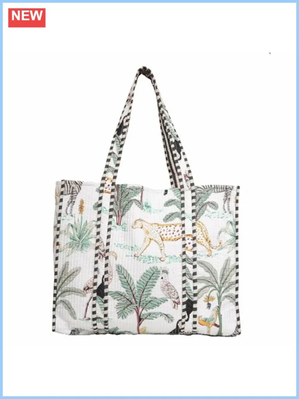 Ethnic Printed Cotton Tote Bag Handmade Shoulder Shopping Bag Boho Hippie